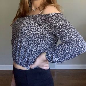 Floral Brandy Melville Off-the-shoulder Top